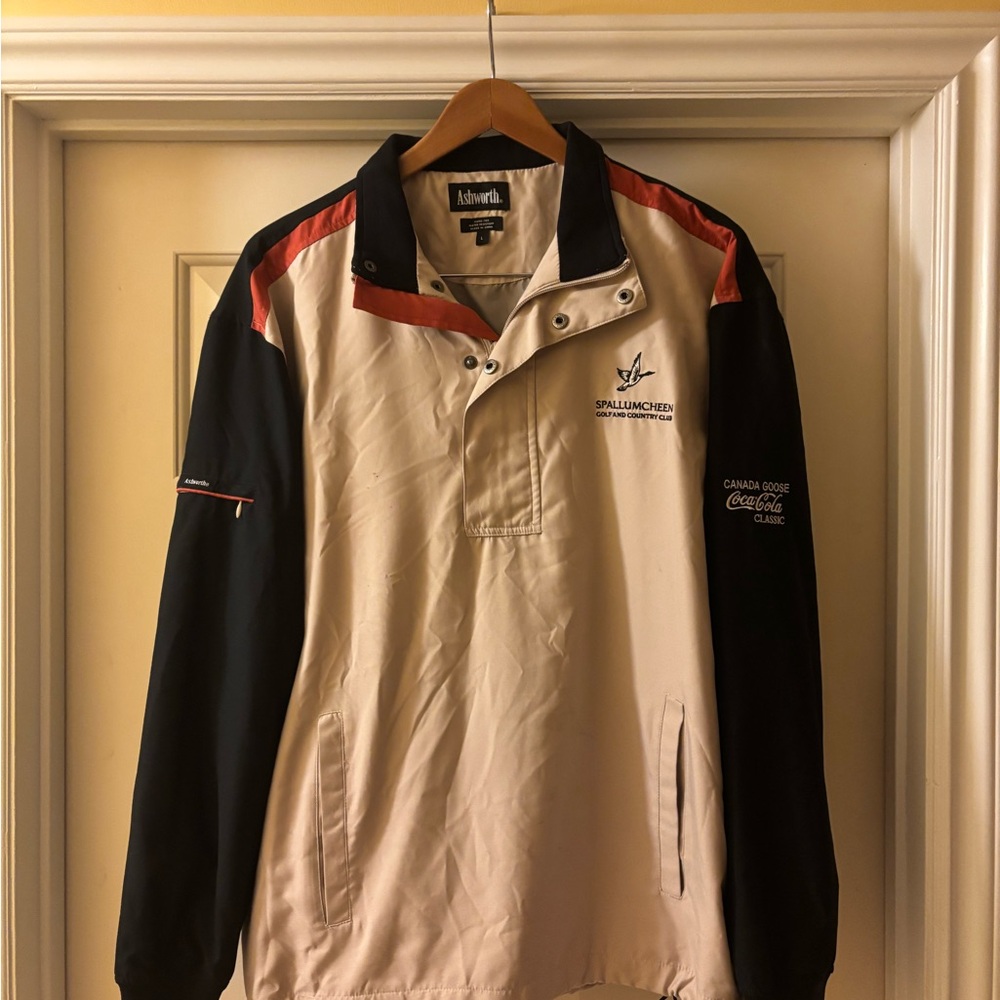 Vintage Ashworth Coca Cola Sponsor Golf Windbreaker